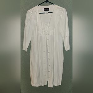 White vintage button-up dress - New